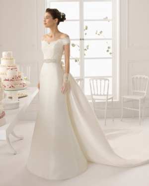 Прямое свадебное платье